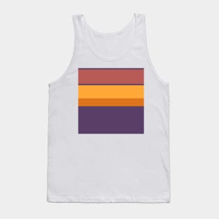 An occassional harmony of Old Heliotrope, Dark Mauve, Giant'S Club, Brownish Orange and Mango stripes. Tank Top